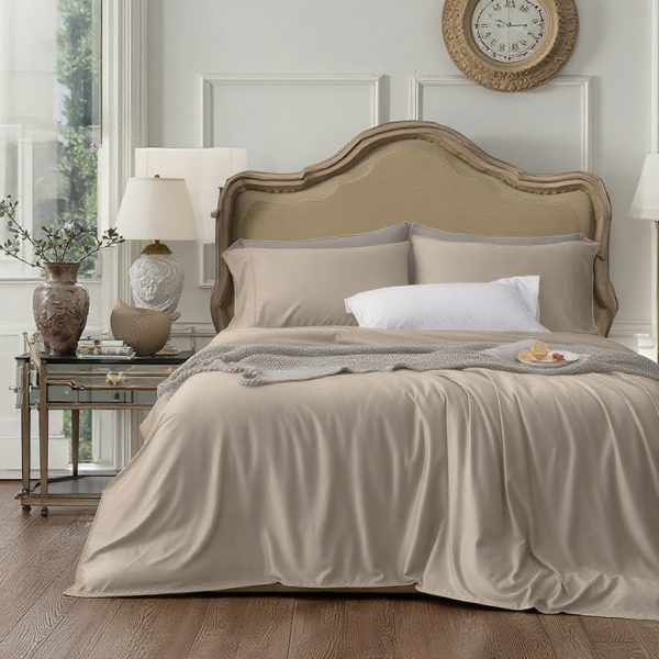 factory wholesale 300 tc eco friendly 100% bamboo fiber bedding set king size consisting 1 sheet 1 duvet 2 pillowcases christmas