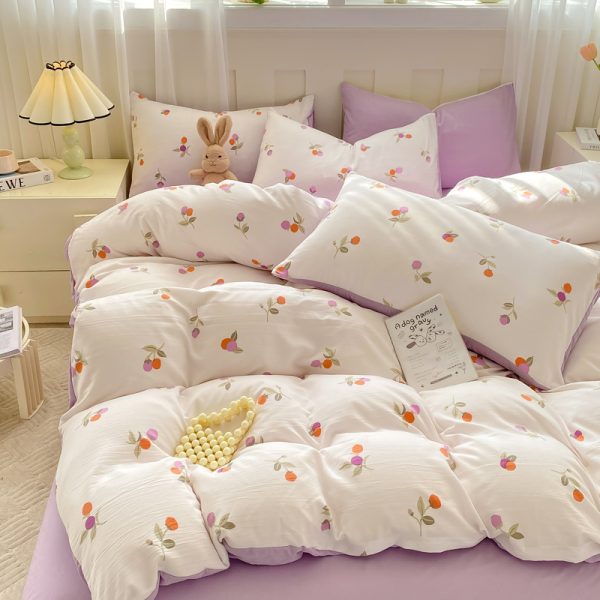 2024 designer microfiber floral printed duvet cover bedsheet set bedding sets bedding set