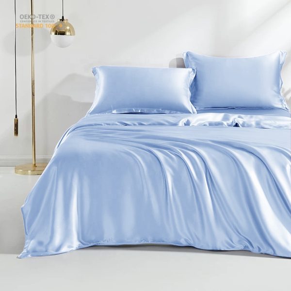 luxury elegant 100% mulberry silk bedding customized king size home textiles