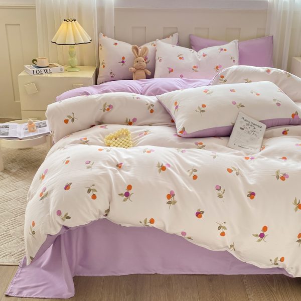 2024 designer microfiber floral printed duvet cover bedsheet set bedding sets bedding set
