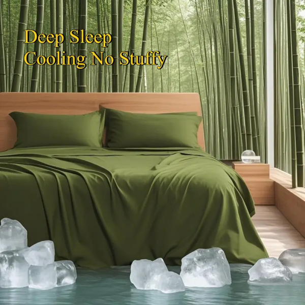 premium bamboo fiber comforter sets bedding luxury soft breathable eco friendly 4 piece set bedding set