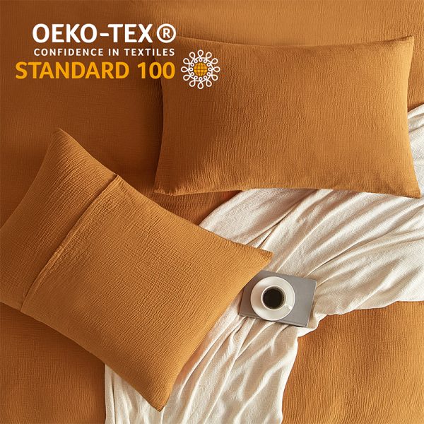 new fashion 100% cotton gauze duvet cover set high quality 3 piece hotel muslin bedding for home hospital double size custom