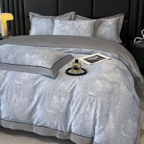 luxury 100% cotton top bedding set high end geometric print duvet cover four piece for home/hotel quality grade