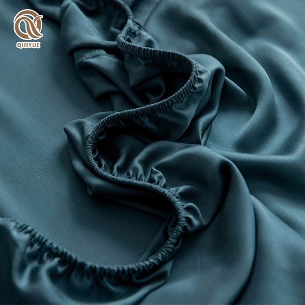 size full king bedding 100% eucalyptus fitted flat sheet 2 pillowcases silky organic lyocell bed sheets