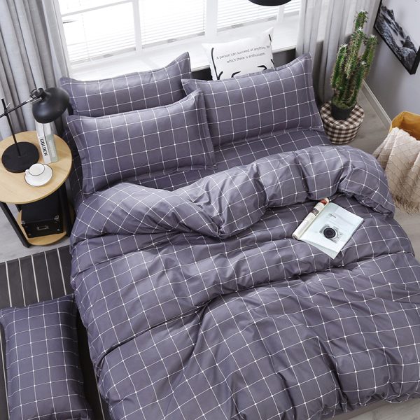 soft microfiber fabric custom print queen king size bedding bed sheet and duvet cover set