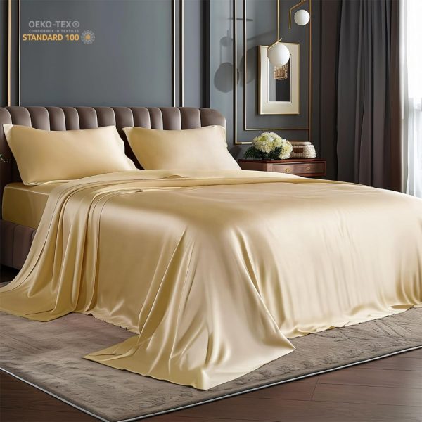 luxury elegant 100% mulberry silk bedding customized king size home textiles