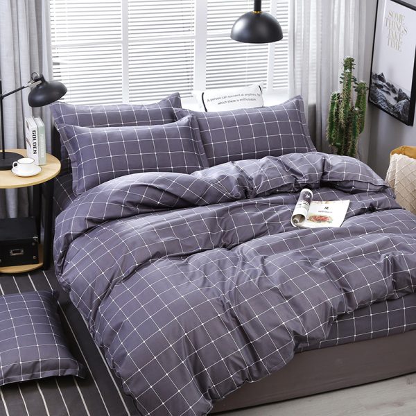 soft microfiber fabric custom print queen king size bedding bed sheet and duvet cover set