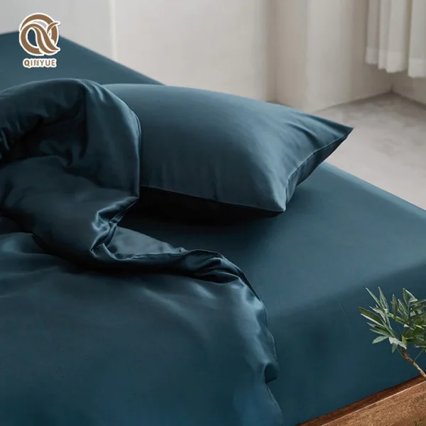 size full king bedding 100% eucalyptus fitted flat sheet 2 pillowcases silky organic lyocell bed sheets