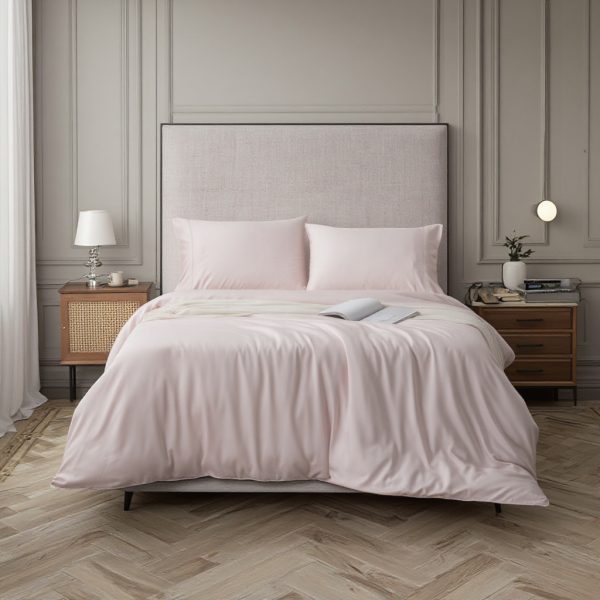 factory wholesale 300 tc eco friendly 100% bamboo fiber bedding set king size consisting 1 sheet 1 duvet 2 pillowcases christmas
